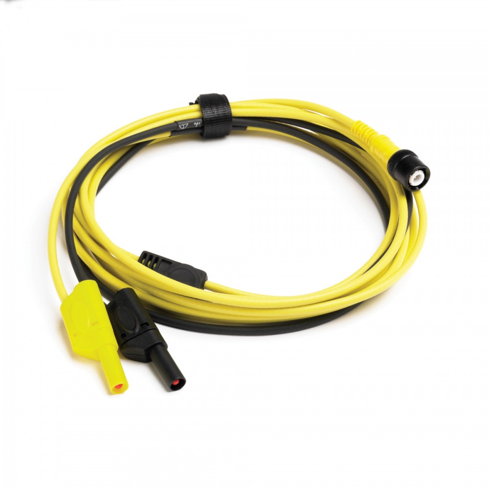 Yellow Pico Premium Test Lead: BNC to 4 mm, 3 m